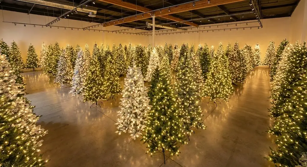 Premium 9ft Pre-lit Christmas Tree in Luxury Home