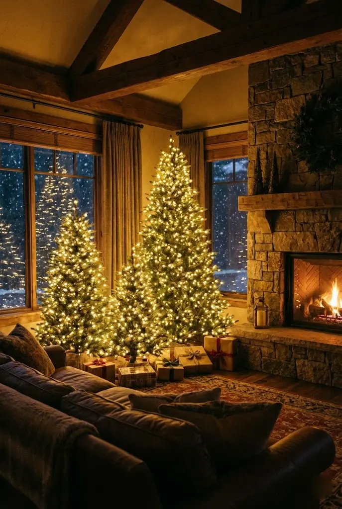 Pre-lit LED Christmas Trees
