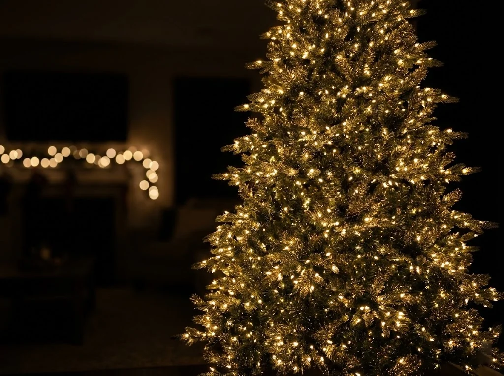 Pre-lit Christmas Trees Night Glow