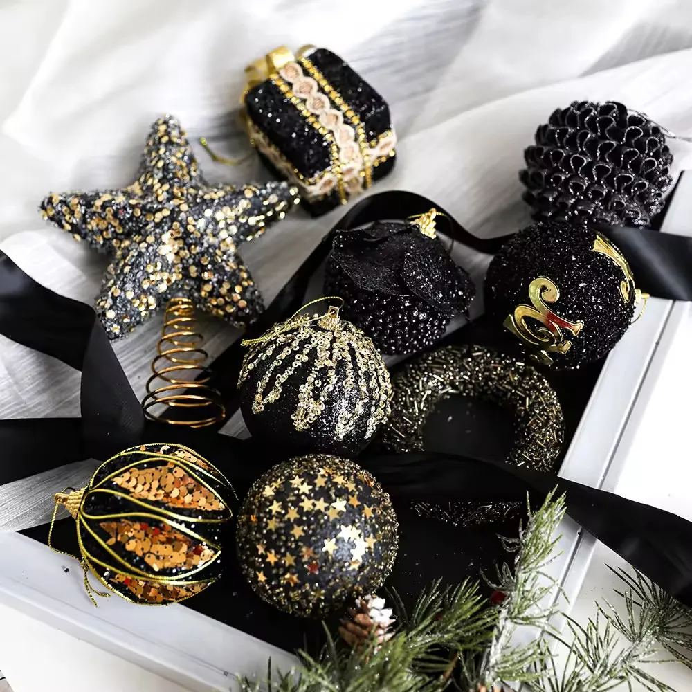 Black and Gold Trending Christmas Ornaments